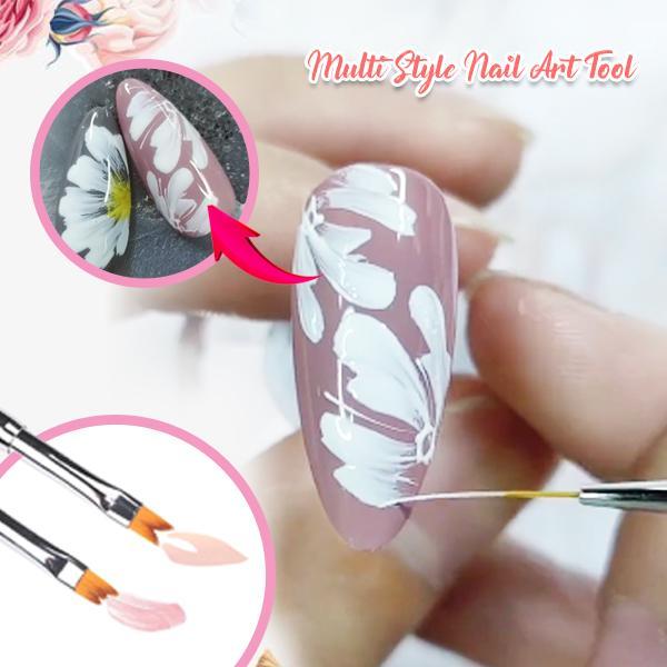 Flower Nail Art Brush Pens (8pcs)