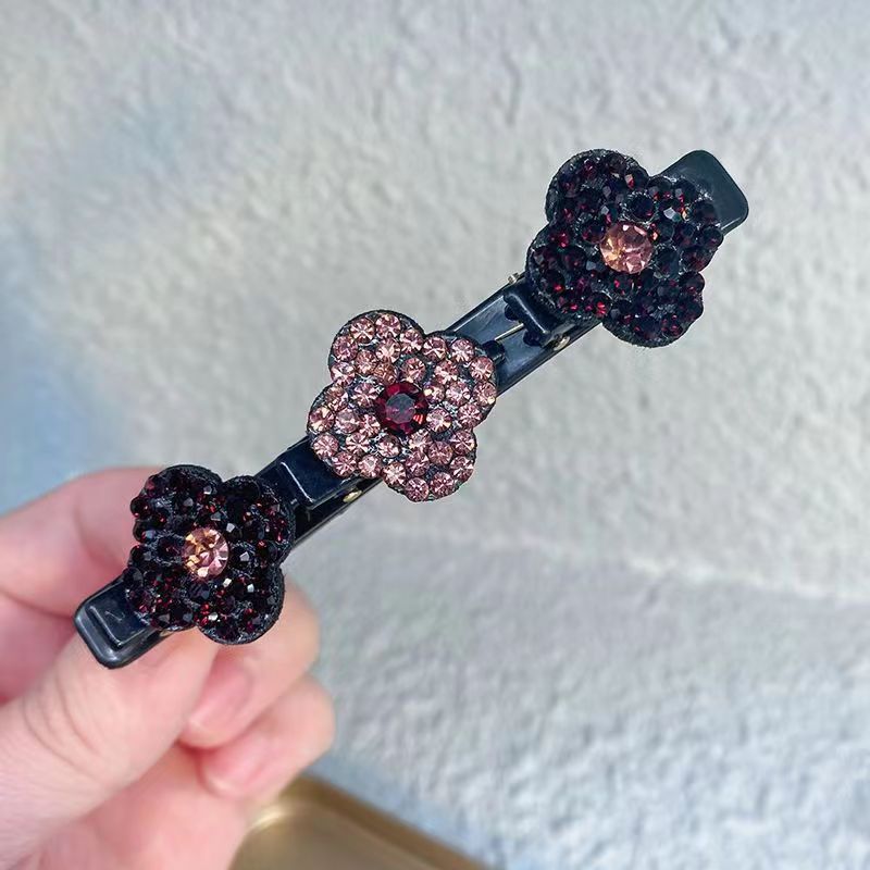 KayHair™ Sparkling Crystal Stone Braided Hair Clips