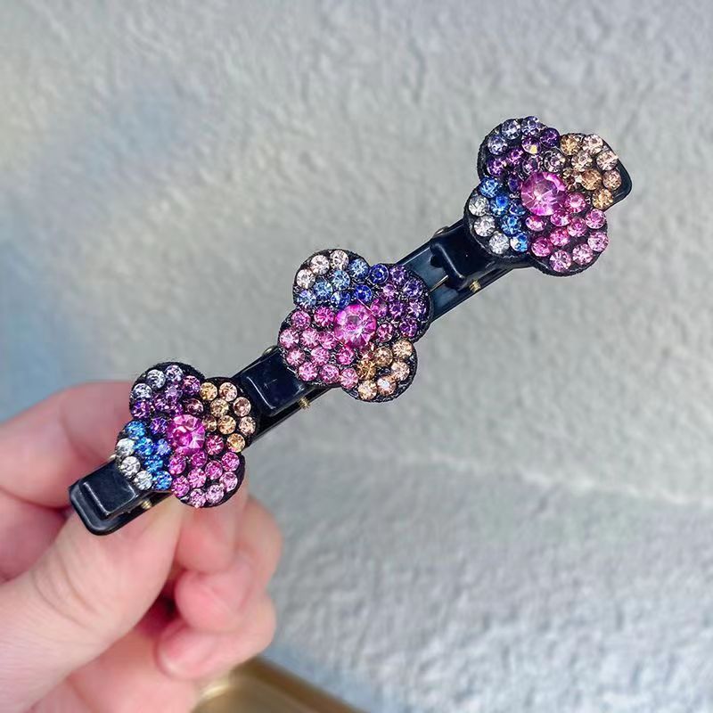 KayHair™ Sparkling Crystal Stone Braided Hair Clips