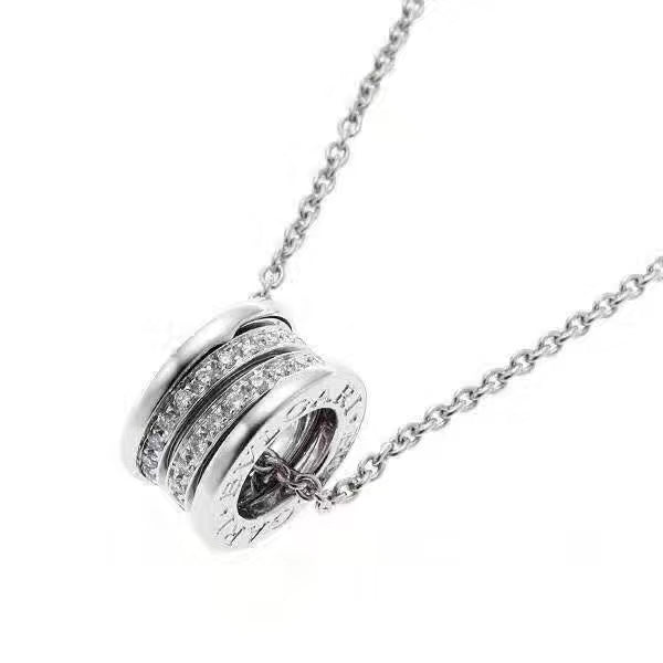 18K B.ZERO1 Demi-Pave Diamonds Necklace