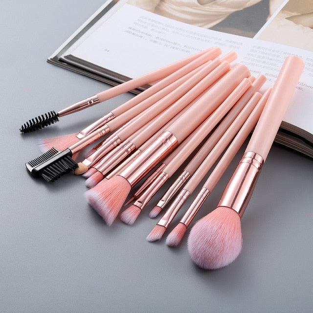 15pcs Highlighter Makeup Brushes Set