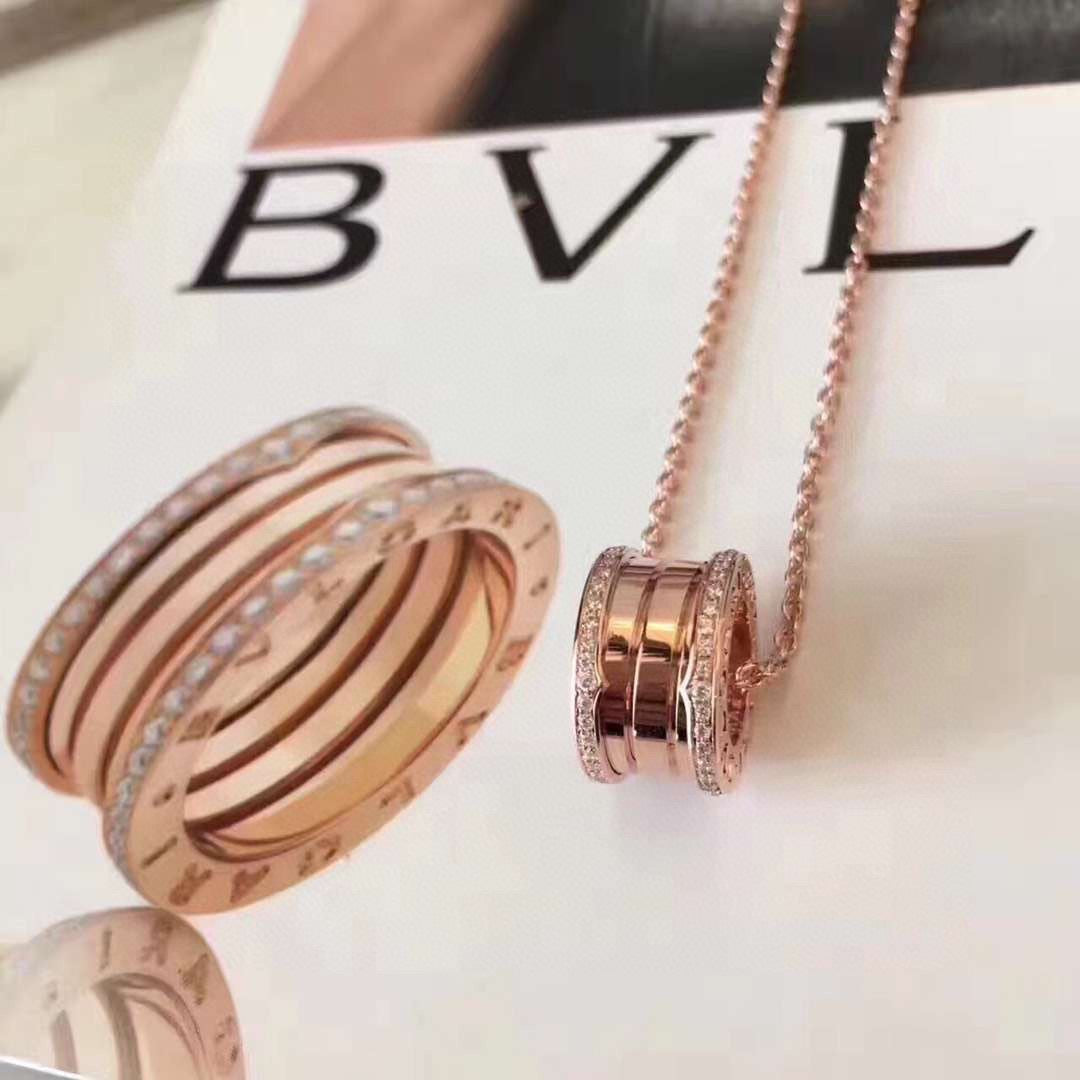 18K B.ZERO1 Pave Diamonds Necklace